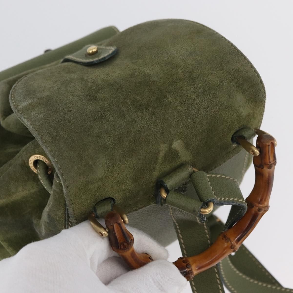 Gucci Gucci Gucci bamboo backpack daim Size ONE SIZE - 16 Thumbnail
