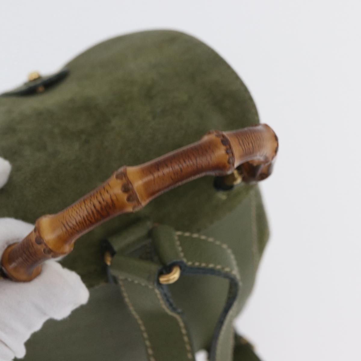 Gucci Gucci Gucci bamboo backpack daim Size ONE SIZE - 8 Thumbnail