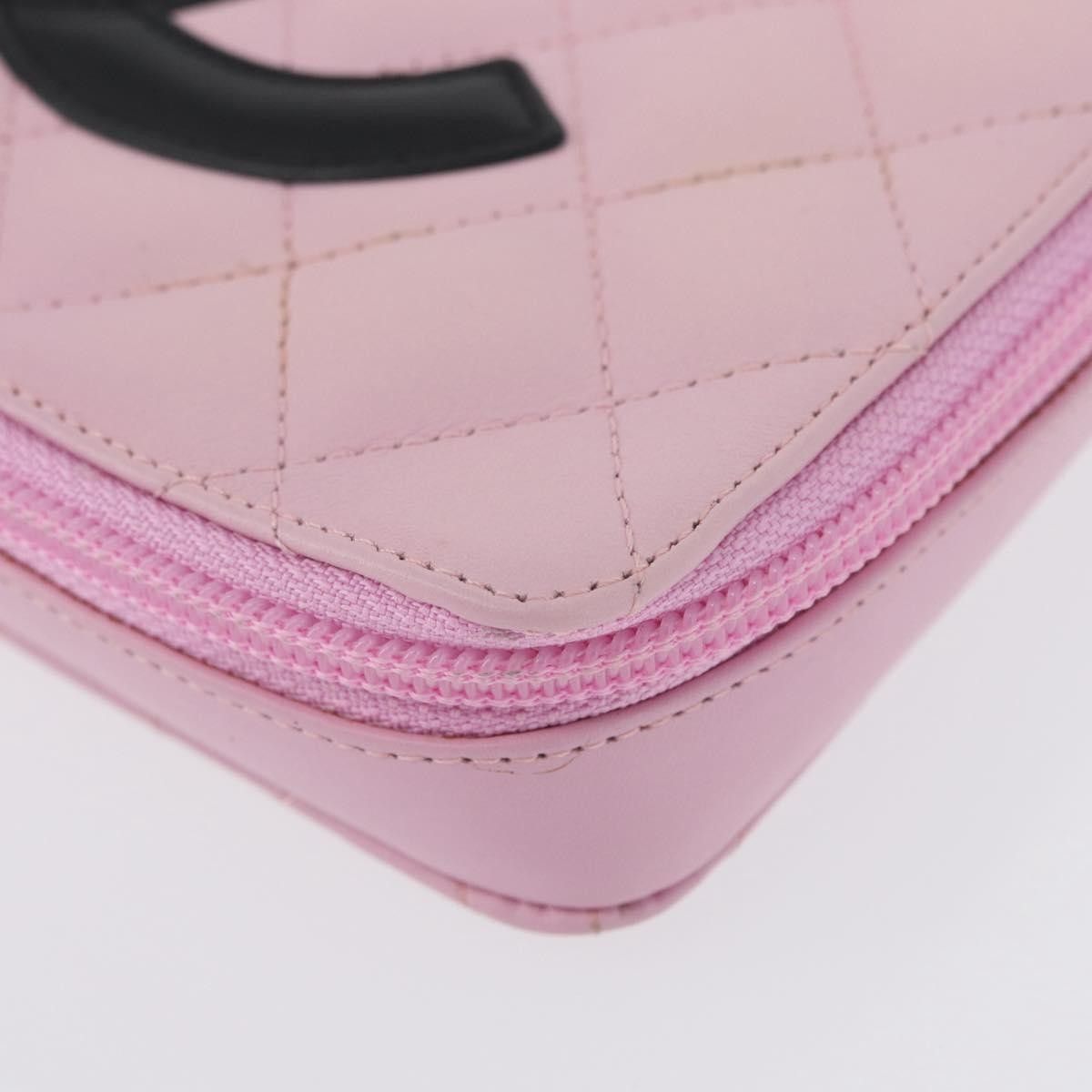 Chanel Chanel Cambon Zip Around Cosmetic Case Quilted Leather Size ONE SIZE - 9 Thumbnail