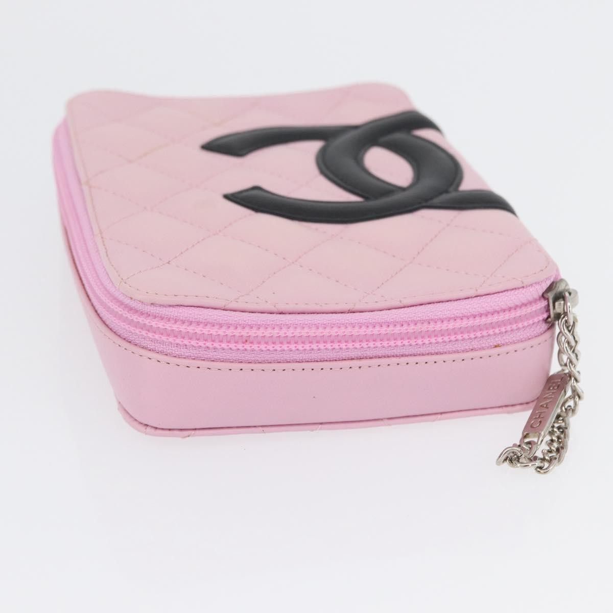 Chanel Chanel Cambon Zip Around Cosmetic Case Quilted Leather Size ONE SIZE - 4 Thumbnail