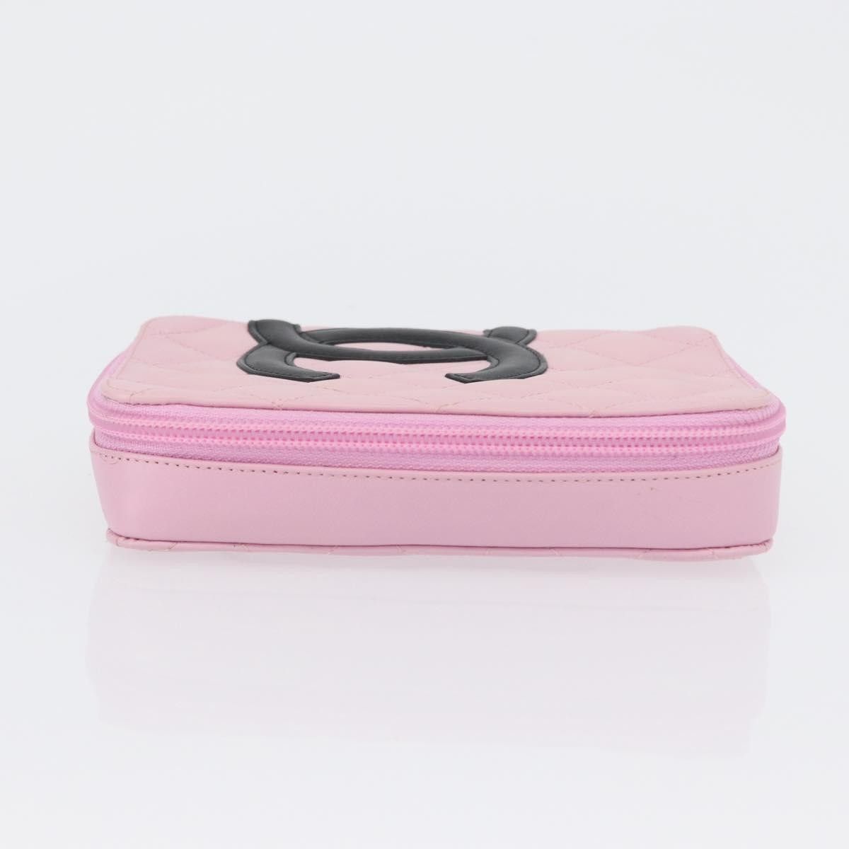 Chanel Chanel Cambon Zip Around Cosmetic Case Quilted Leather Size ONE SIZE - 17 Thumbnail
