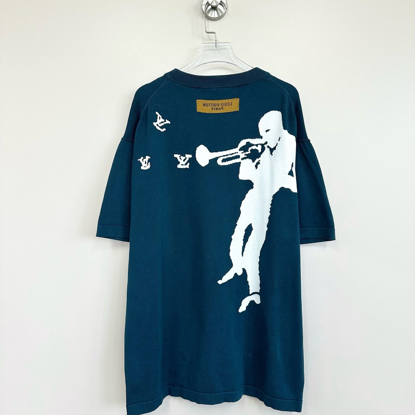 Louis Vuitton Louis Vuitton Trumpet Logo Knit T-Shirt Size L Size US L / EU 52-54 / 3 - 2 Thumbnail