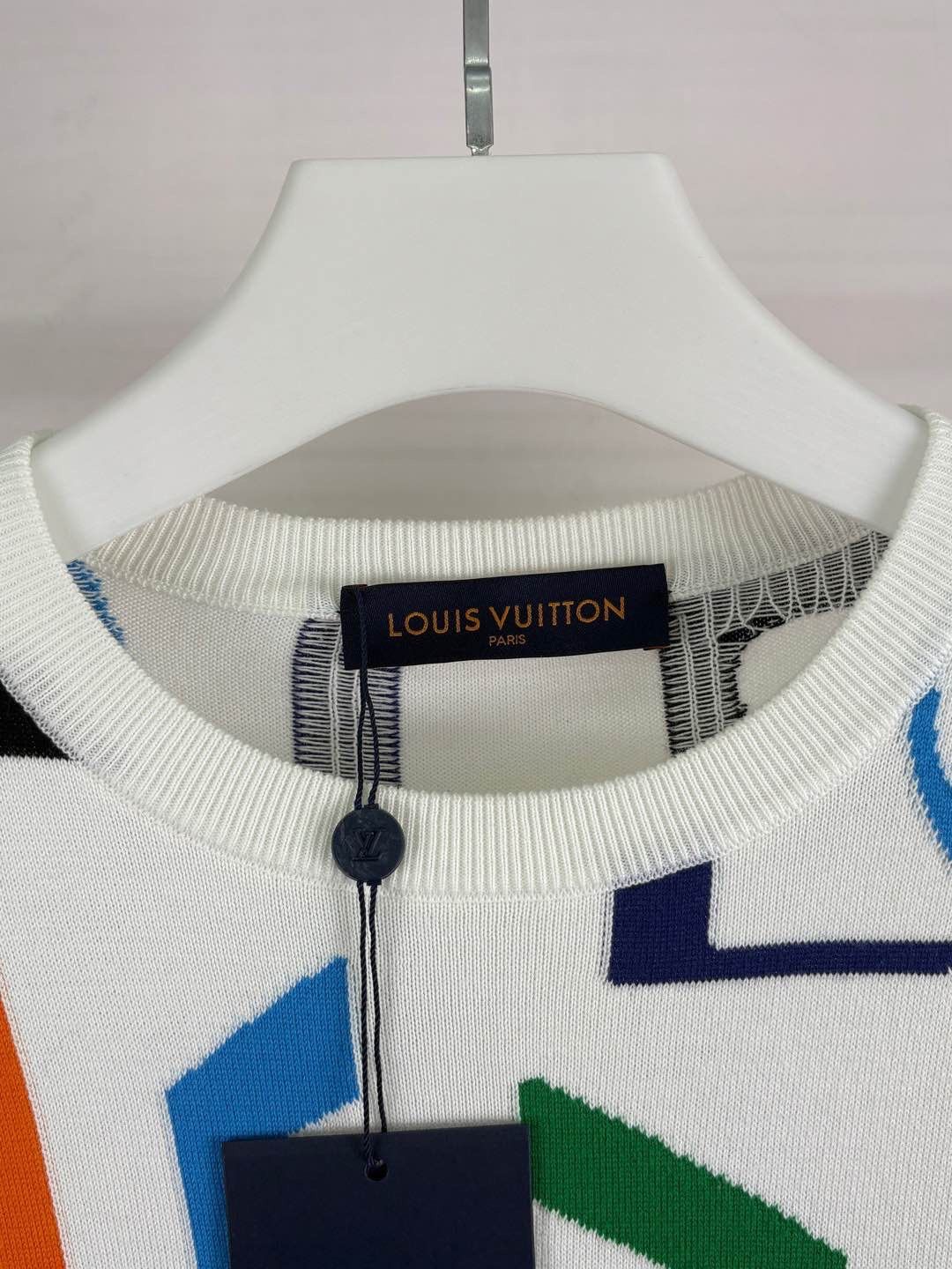 Louis Vuitton Louis Vuitton Multi-Color Letter Knit T-Shirt Size M Size US M / EU 48-50 / 2 - 5 Thumbnail