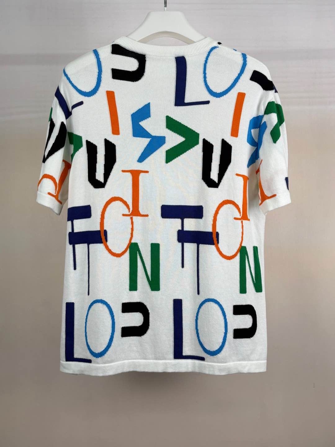 Louis Vuitton Louis Vuitton Multi-Color Letter Knit T-Shirt Size M Size US M / EU 48-50 / 2 - 2 Thumbnail