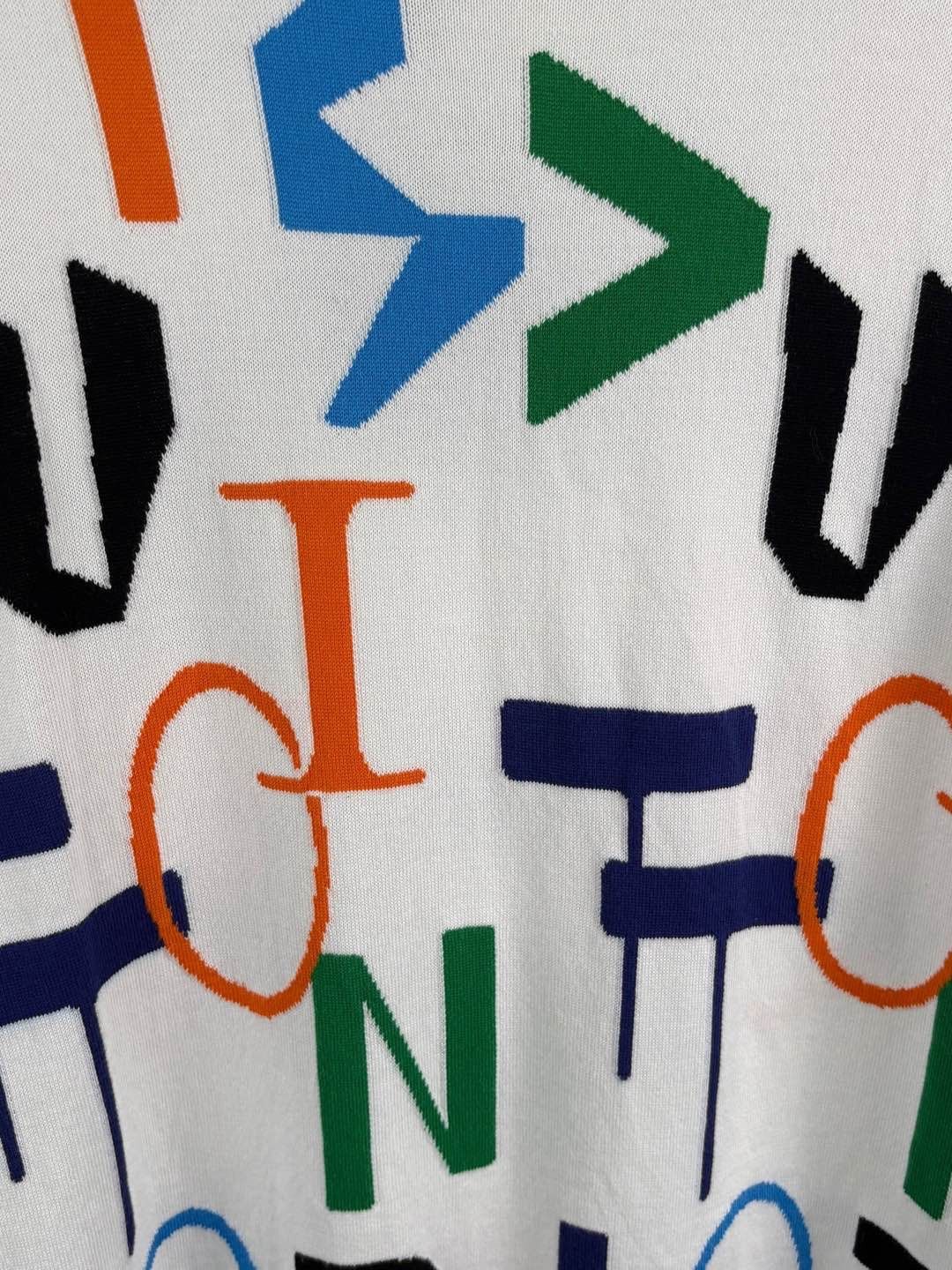 Louis Vuitton Louis Vuitton Multi-Color Letter Knit T-Shirt Size M Size US M / EU 48-50 / 2 - 6 Thumbnail