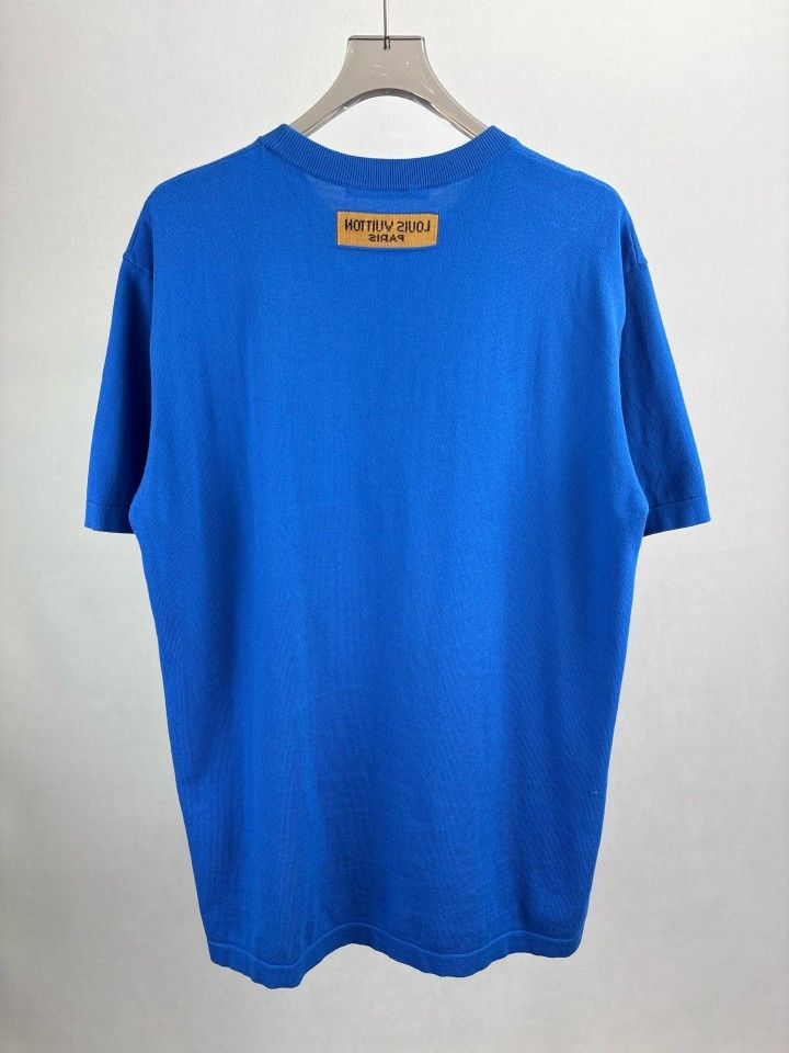 Louis Vuitton Louis Vuitton Logo T-Shirt Blue Size XXL Size US XXL / EU 58 / 5 - 2 Thumbnail