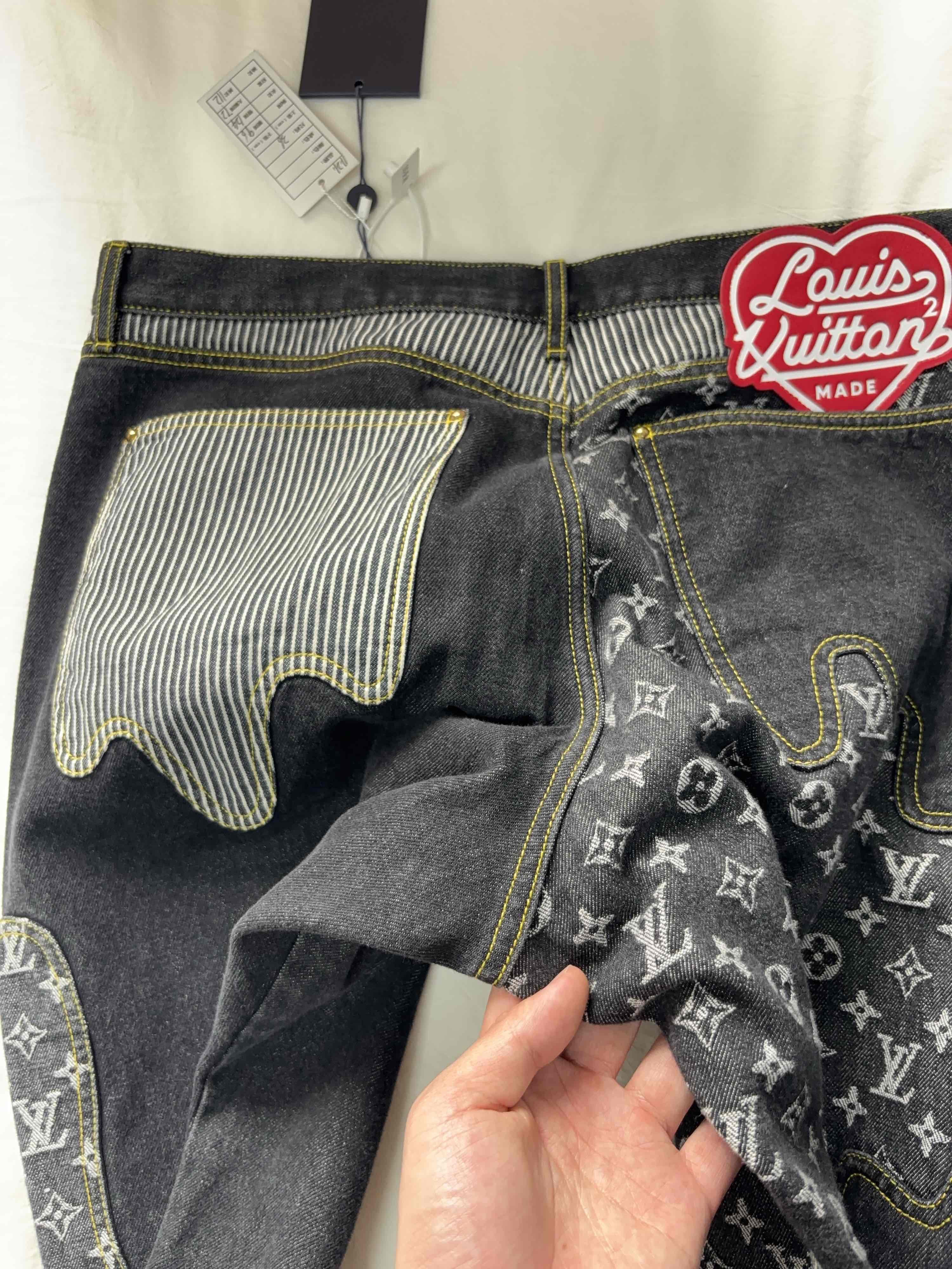 Louis Vuitton Louis Vuitton x Nigo Monogram Denim Jeans Size 36 Size US 36 / EU 52 - 8 Thumbnail