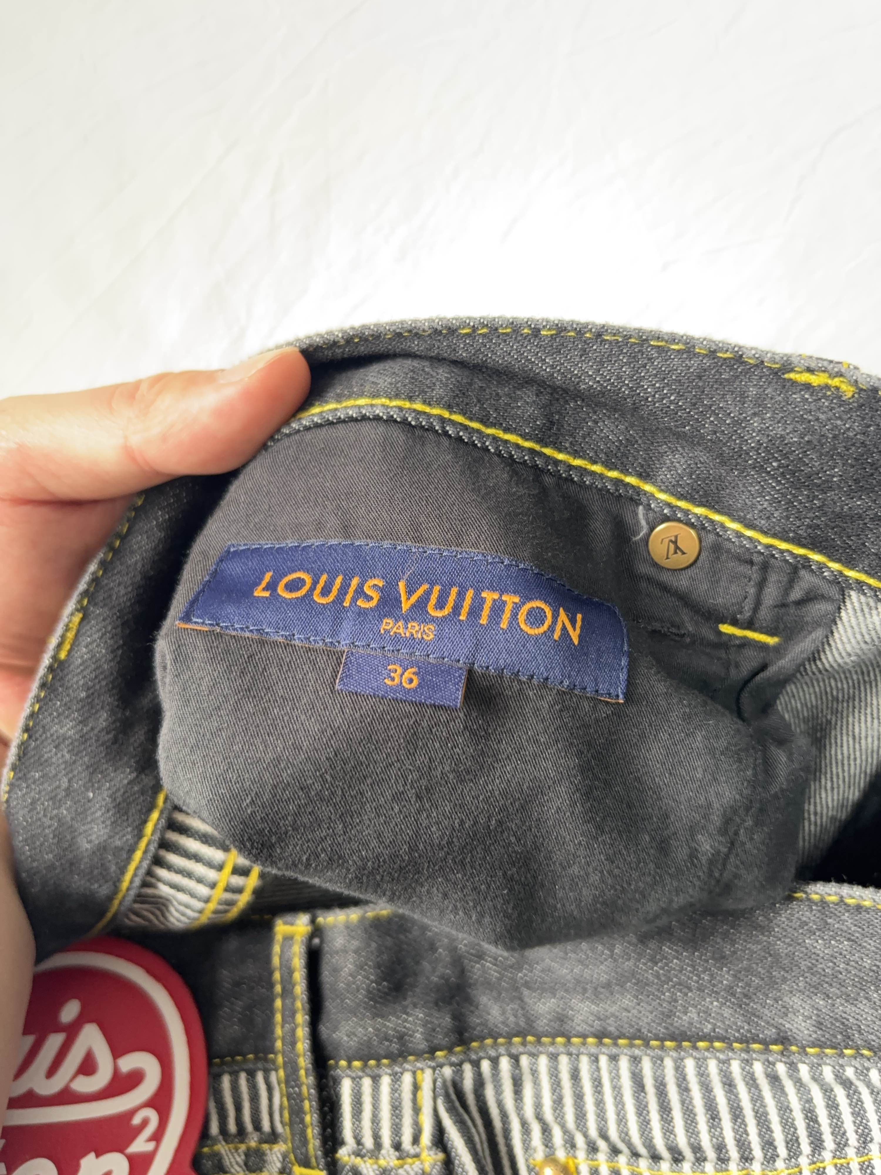 Louis Vuitton Louis Vuitton x Nigo Monogram Denim Jeans Size 36 Size US 36 / EU 52 - 3 Thumbnail