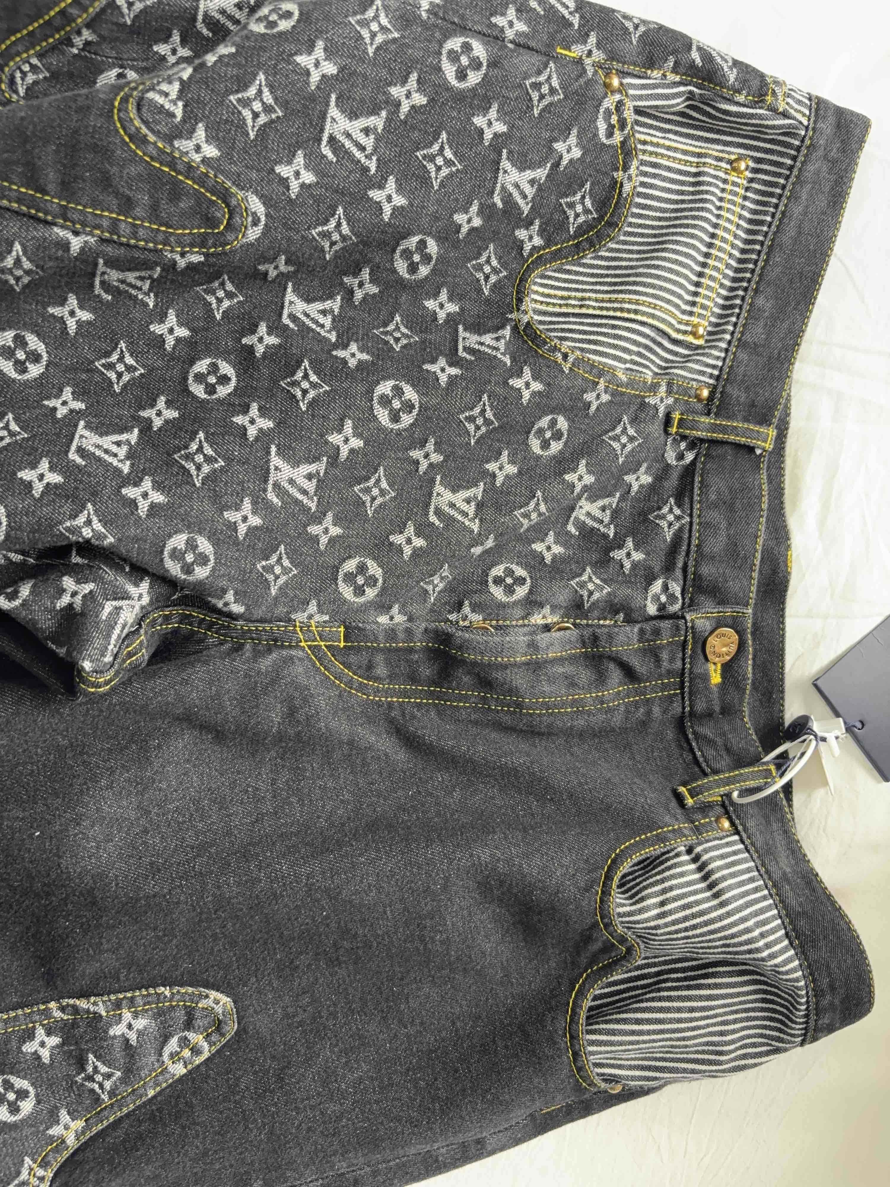 Louis Vuitton Louis Vuitton x Nigo Monogram Denim Jeans Size 36 Size US 36 / EU 52 - 6 Thumbnail