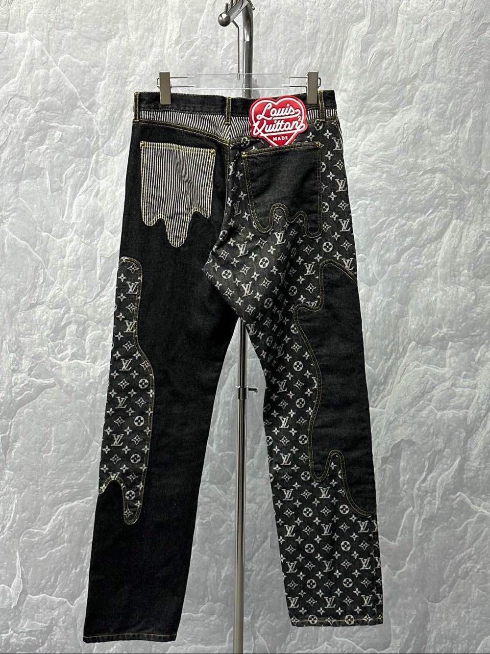 Louis Vuitton Louis Vuitton x Nigo Monogram Denim Jeans Size 36 Size US 36 / EU 52 - 2 Thumbnail