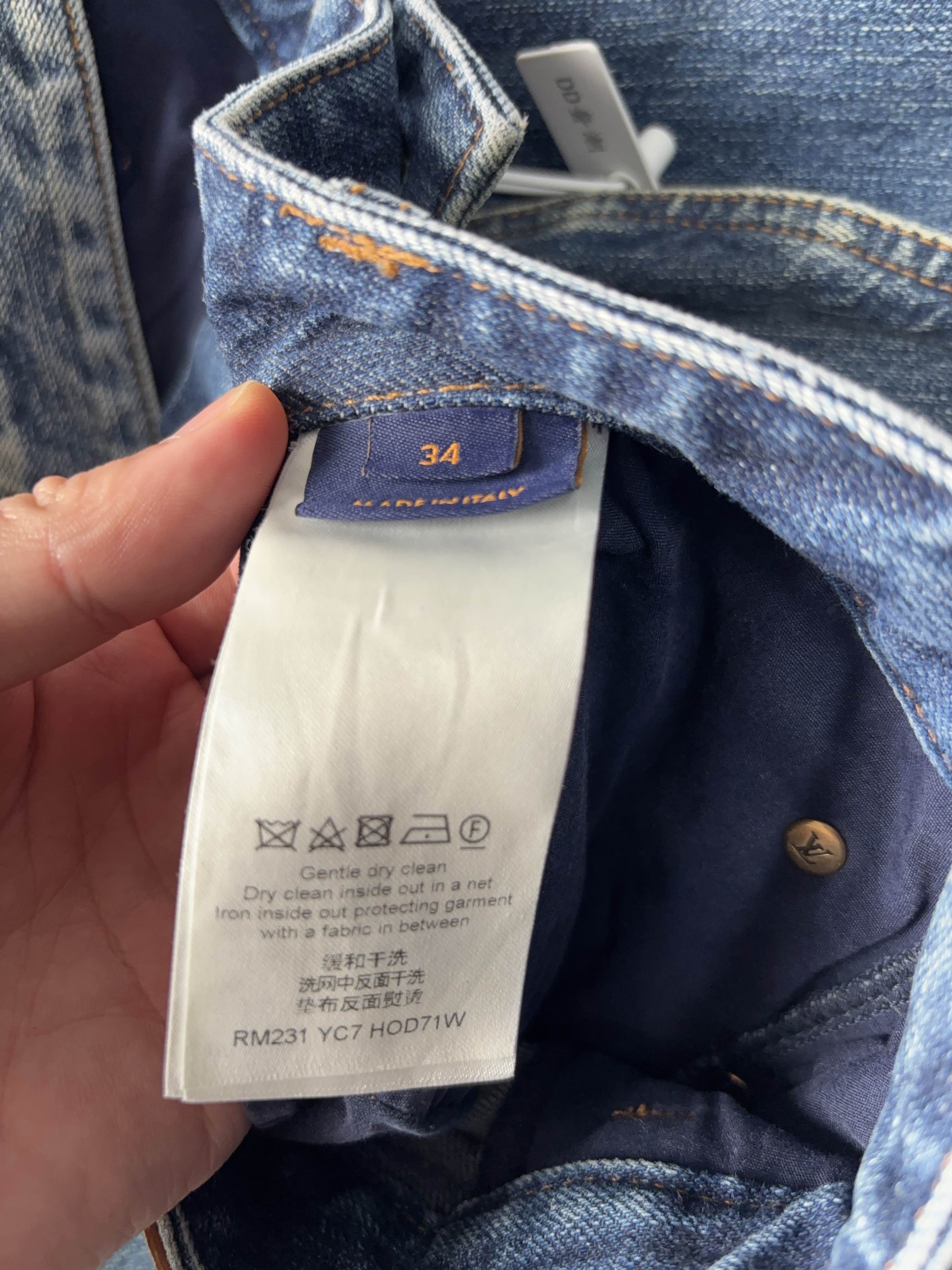 Louis Vuitton Louis Vuitton Washed Denim Jeans Size 34 Size US 34 / EU 50 - 4 Thumbnail