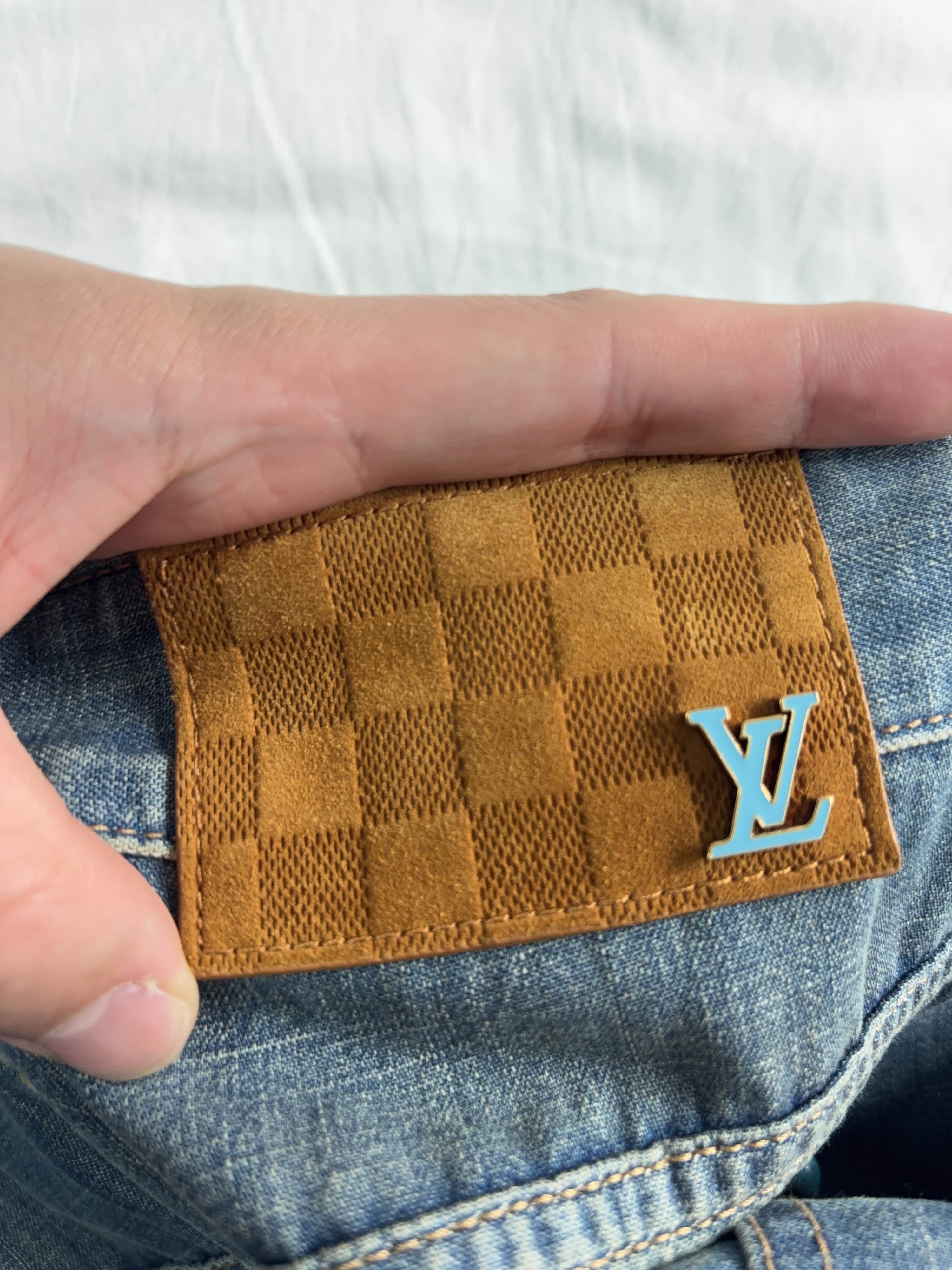 Louis Vuitton Louis Vuitton Turquoise Button Distressed Jeans Size 31 Size 31" - 6 Thumbnail