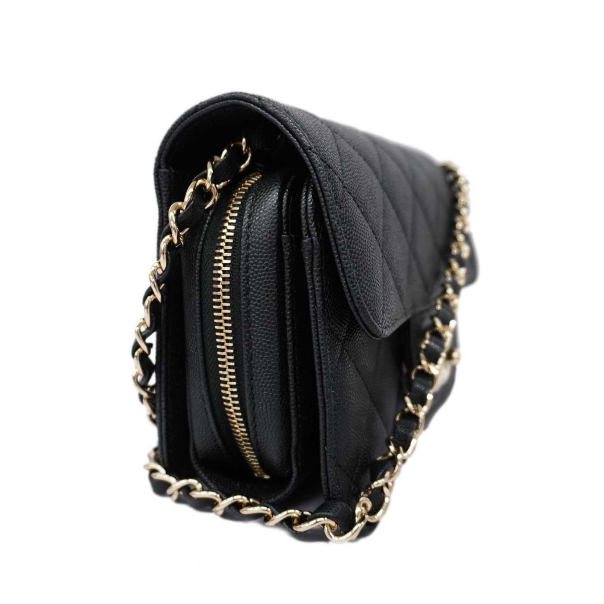 Chanel Chanel Chanel Matelassé Cuir Noir Black leather Size ONE SIZE - 3 Thumbnail