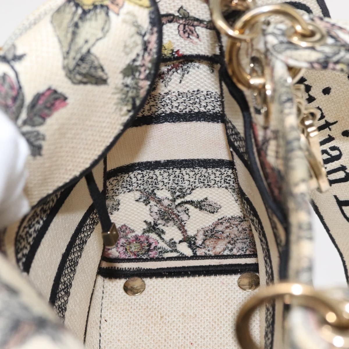 Dior Christian Dior Lady D-Lite Bag Embroidered Canvas Size ONE SIZE - 22 Thumbnail