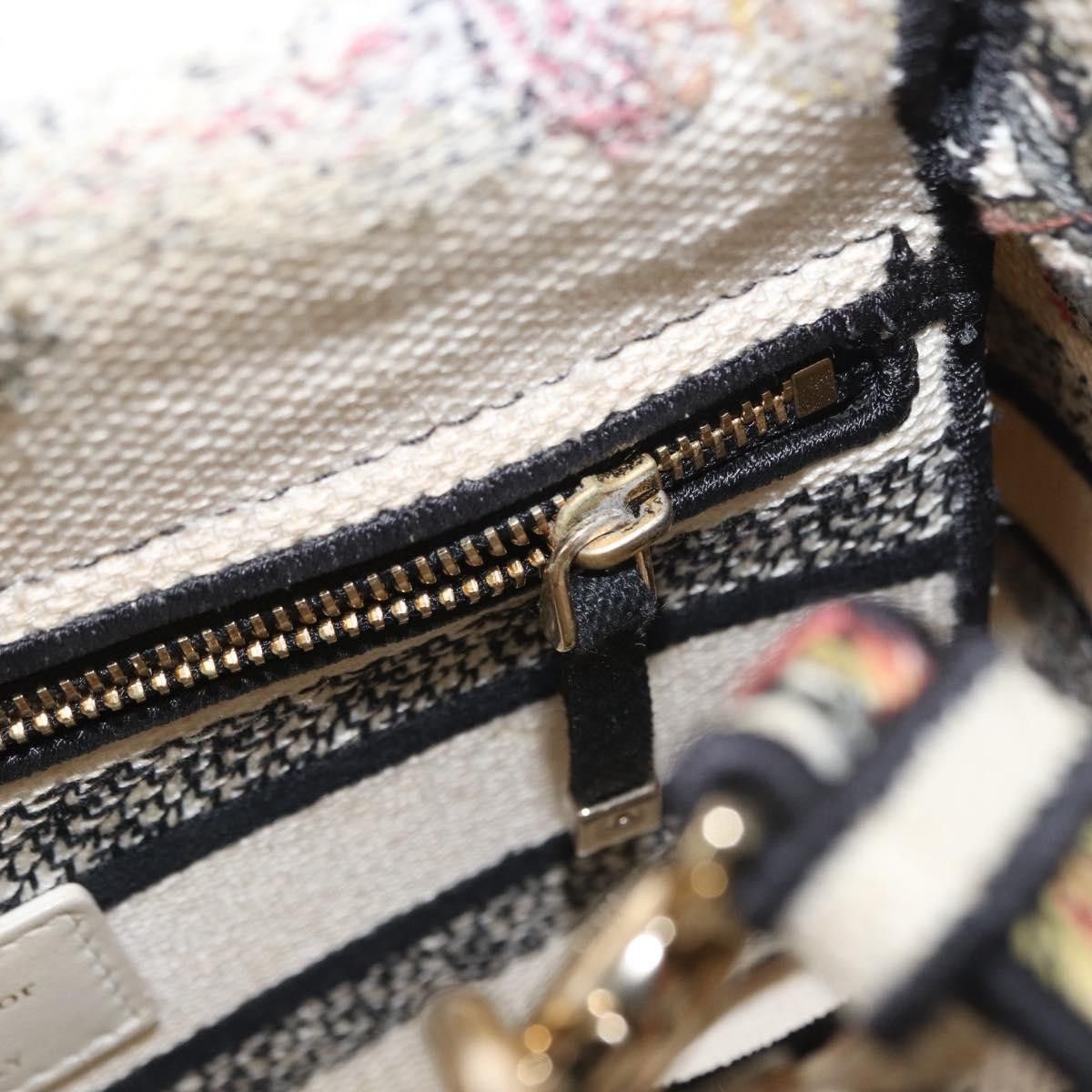 Dior Christian Dior Lady D-Lite Bag Embroidered Canvas Size ONE SIZE - 14 Thumbnail