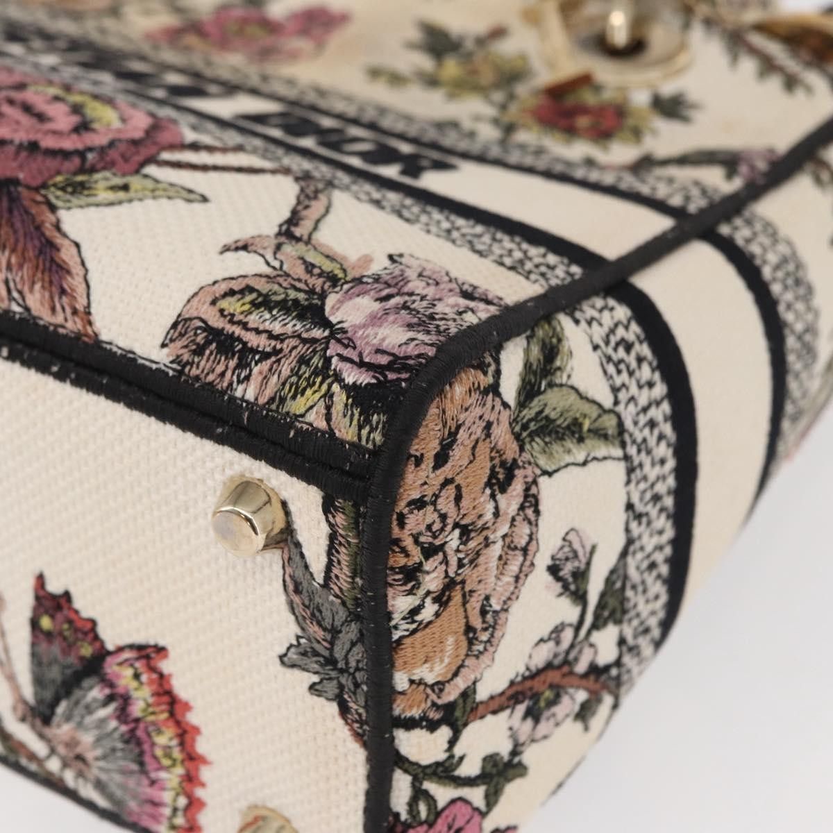 Dior Christian Dior Lady D-Lite Bag Embroidered Canvas Size ONE SIZE - 10 Thumbnail