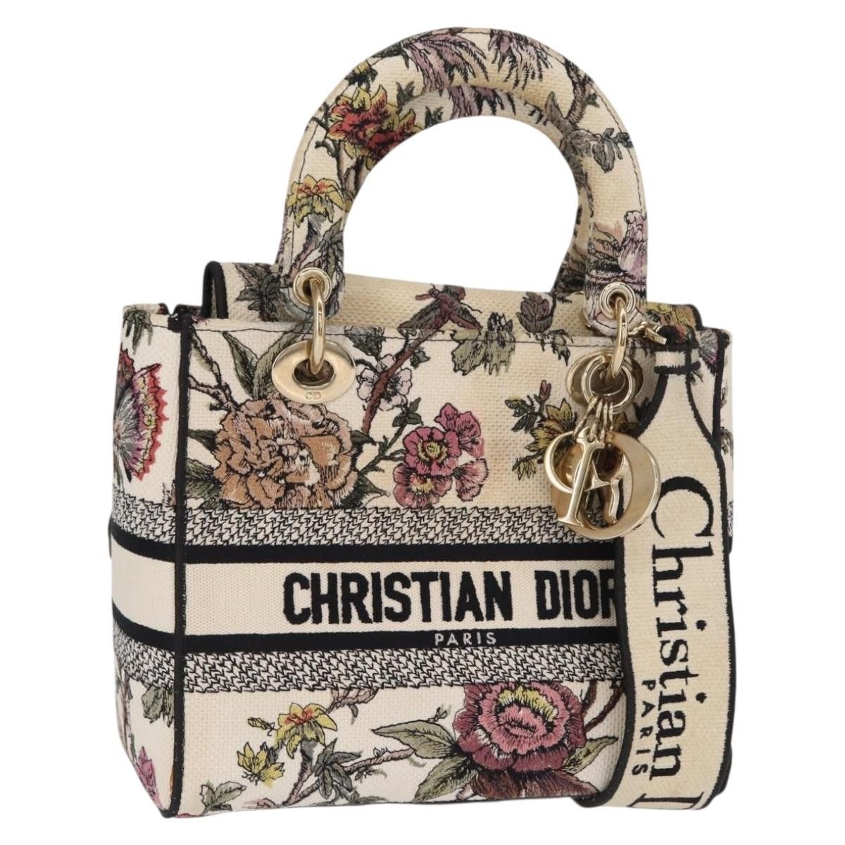 Dior Christian Dior Lady D-Lite Bag Embroidered Canvas Size ONE SIZE - 21 Thumbnail