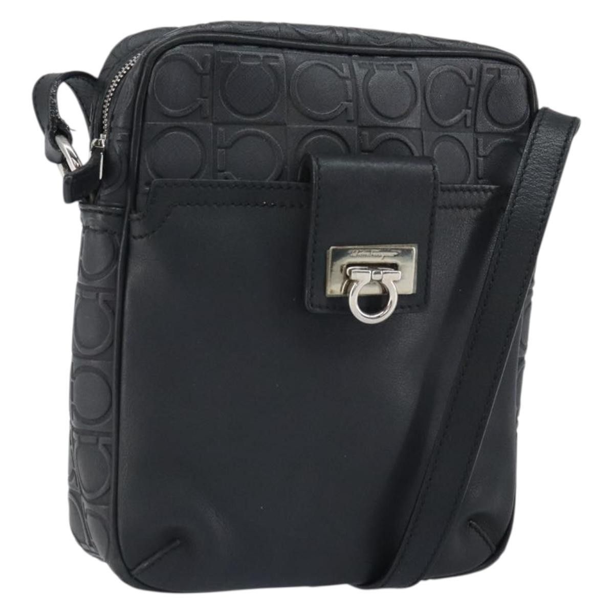 Salvatore Ferragamo Salvatore Ferragamo Gancini Shoulder Bag Leather Size ONE SIZE - 18 Thumbnail