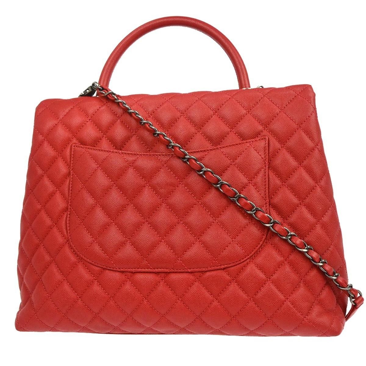 Chanel Chanel Coco Top Handle Bag Quilted Caviar Size ONE SIZE - 2 Thumbnail