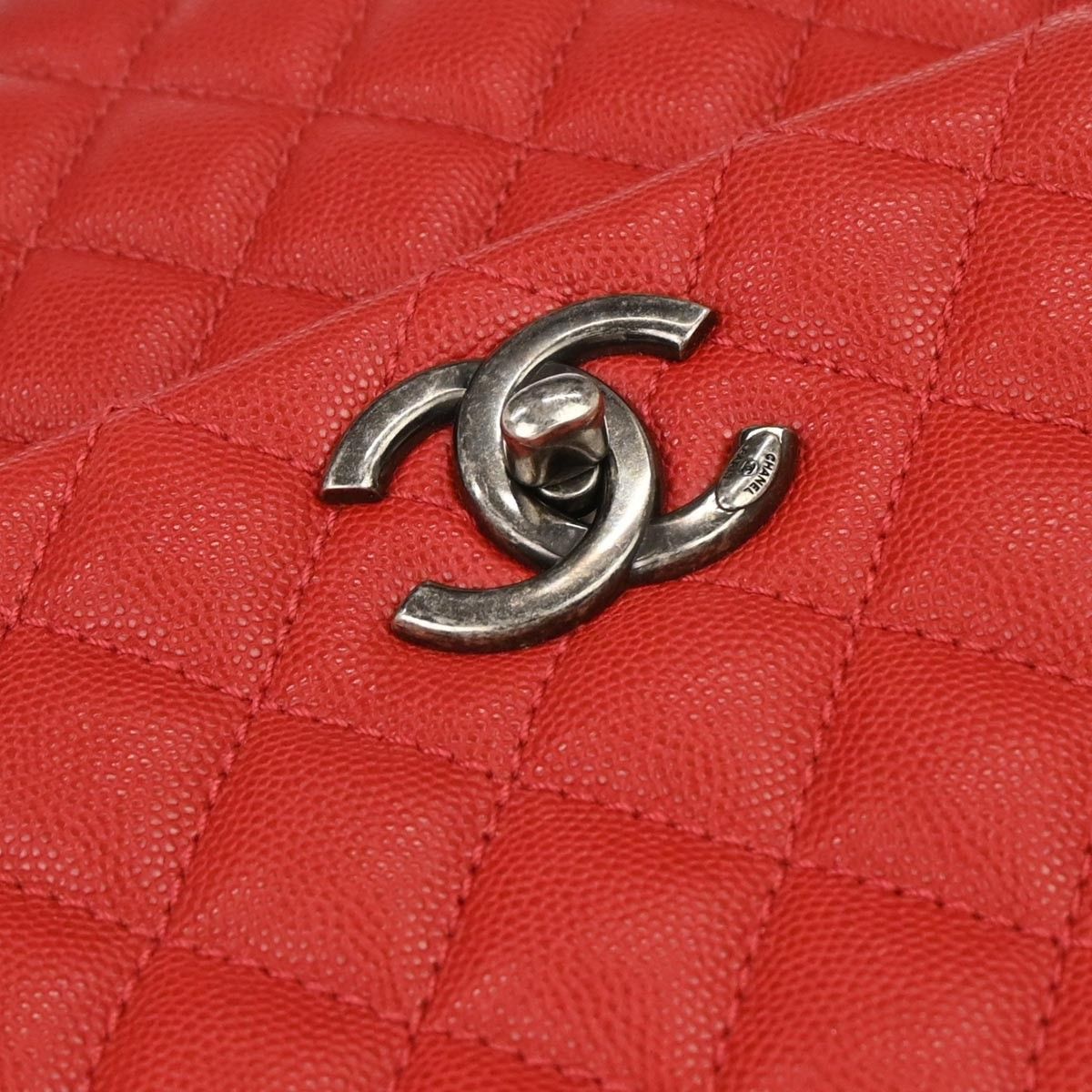 Chanel Chanel Coco Top Handle Bag Quilted Caviar Size ONE SIZE - 9 Thumbnail