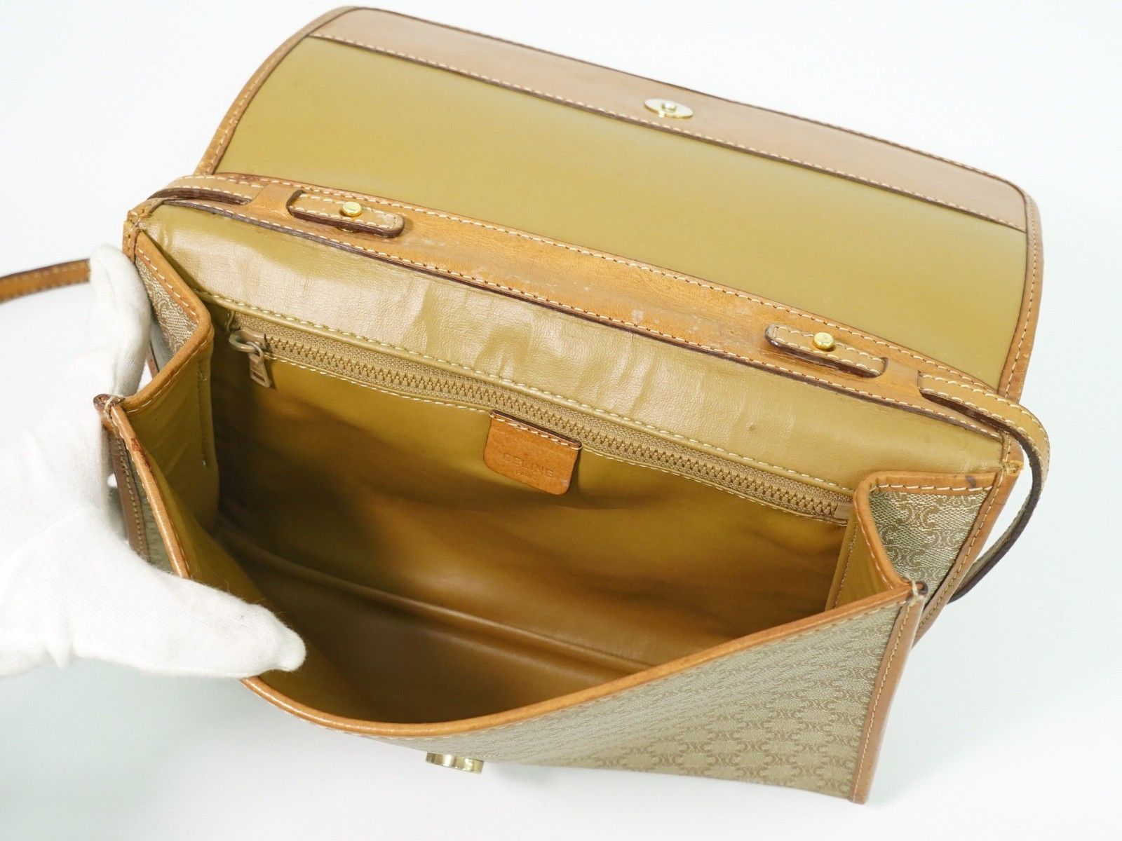 Celine Celine Vintage Macadam Shoulder Bag Canvas Size ONE SIZE - 3 Thumbnail