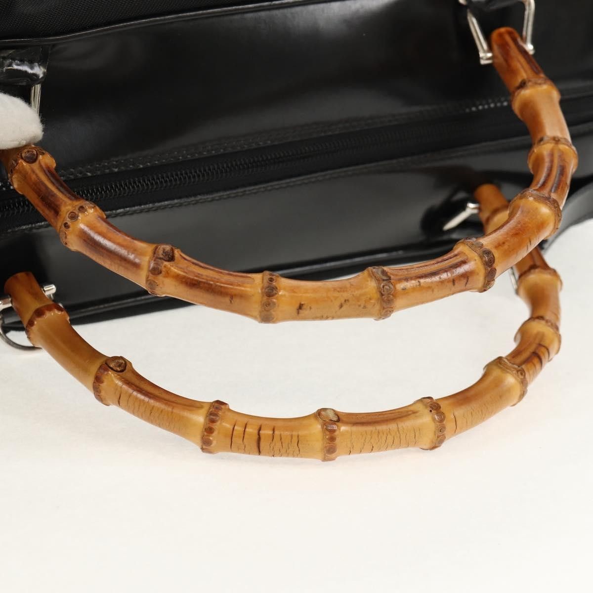 Gucci Gucci Vintage Bamboo Handle Nylon Size ONE SIZE - 8 Thumbnail