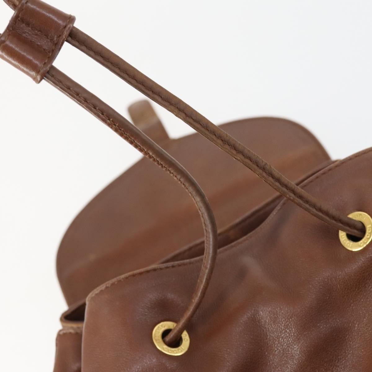 Gucci Gucci Vintage Bamboo Backpack Leather Size ONE SIZE - 21 Thumbnail