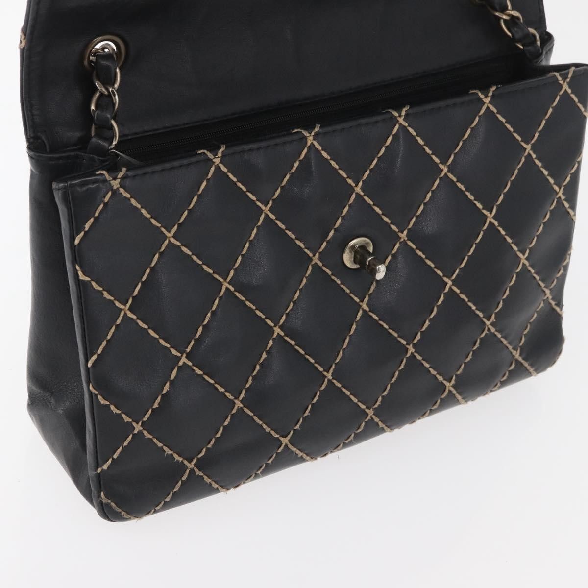Chanel Chanel Chanel Matelassé Cuir Noir Black leather Size ONE SIZE - 22 Thumbnail
