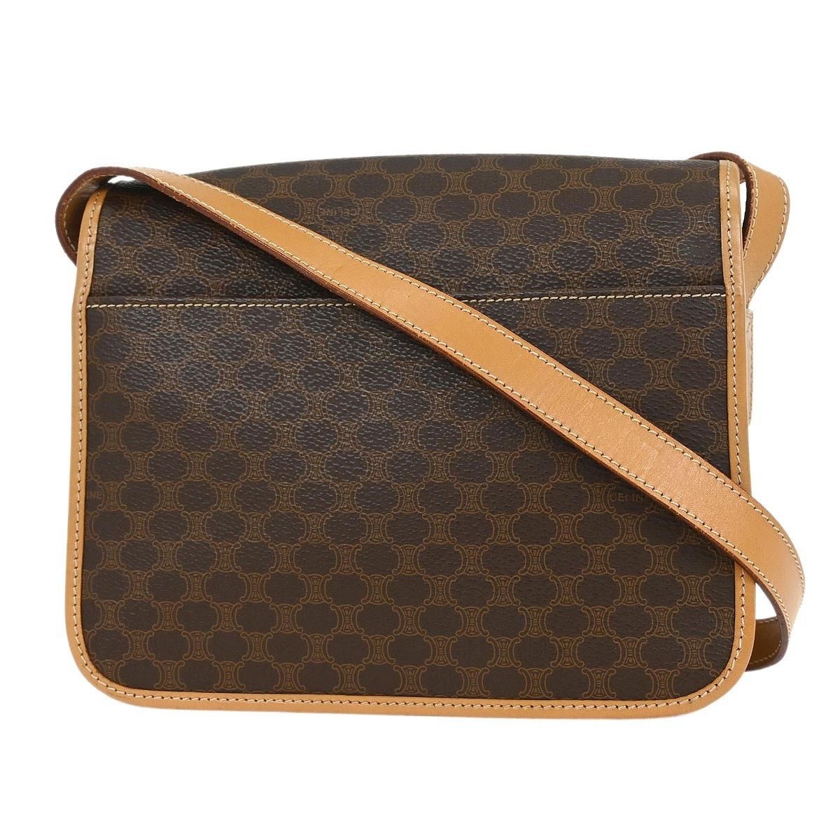 Celine Celine Vintage Macadam Shoulder Bag Canvas and Leather Size ONE SIZE - 2 Thumbnail
