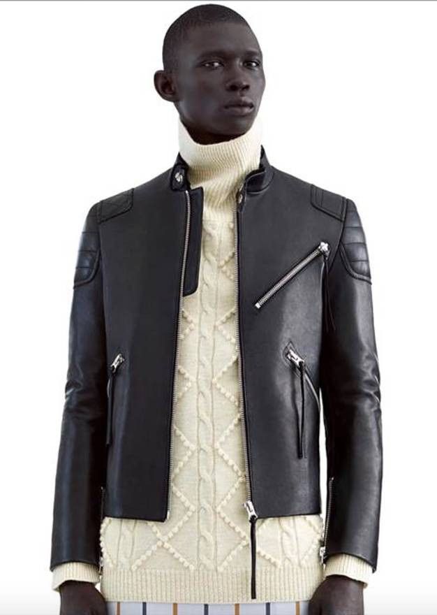 Acne oliver cheap leather jacket