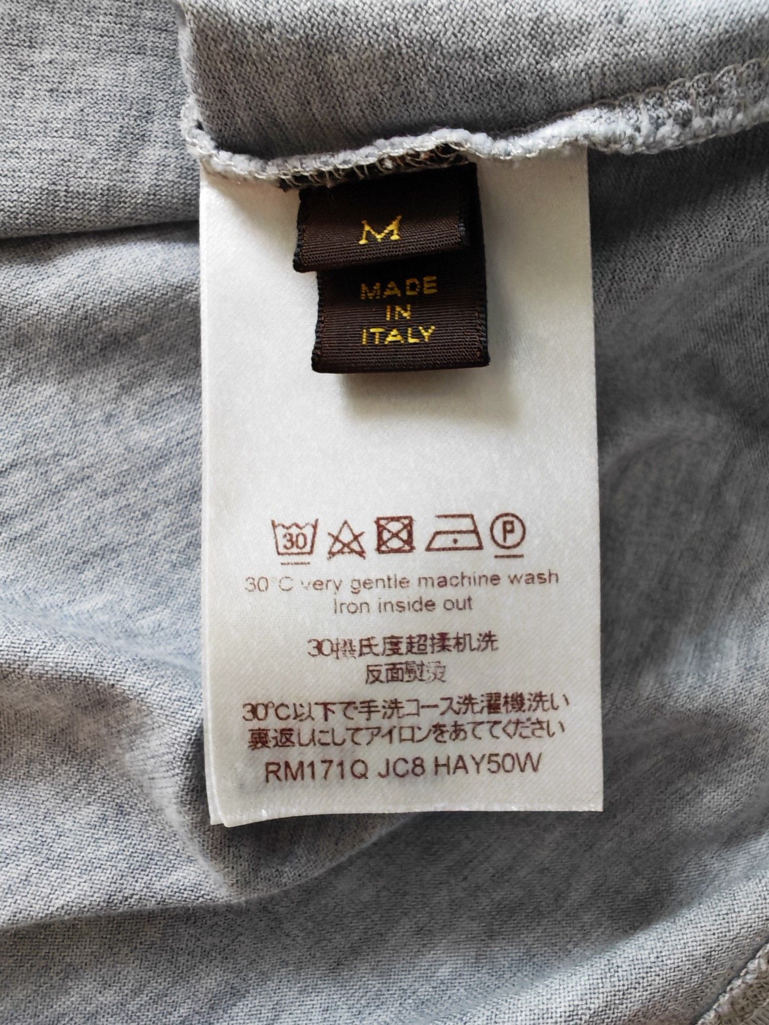 Louis Vuitton Louis Vuitton Embroidered Logo T-Shirt Gray Size M Size US M / EU 48-50 / 2 - 4 Thumbnail