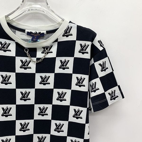 Louis Vuitton Louis Vuitton Checkered Logo Chain T-Shirt Size M Size US M / EU 48-50 / 2 - 5 Thumbnail