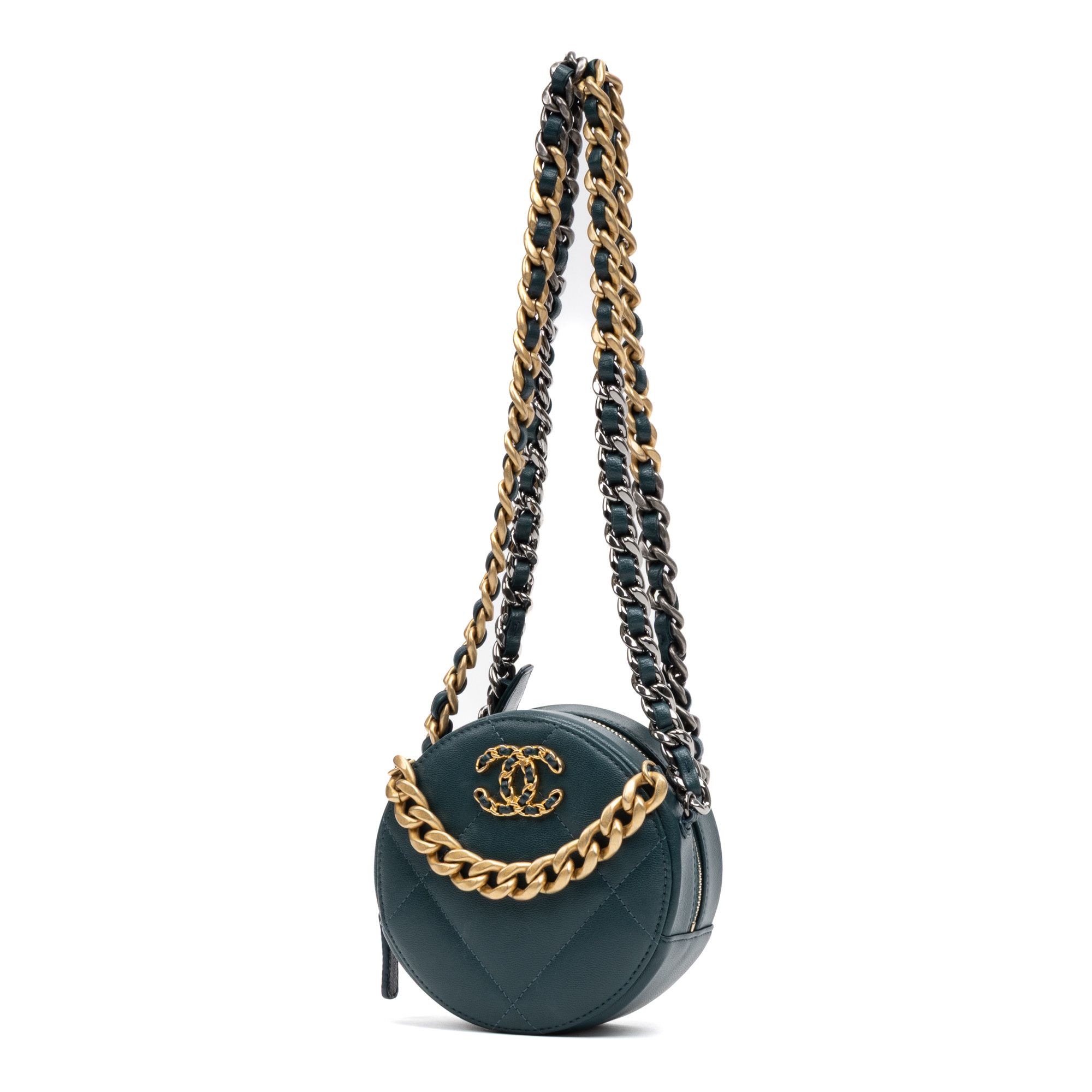 Chanel 19 Round Chain Clutch Crossbody Mini Size ONE SIZE - 2 Thumbnail