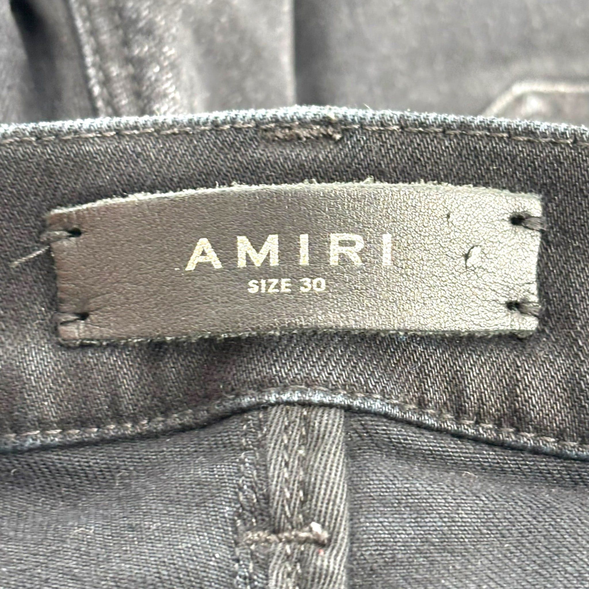 Amiri Cheetah Ribbed Denim Black Size US 30 / EU 46 - 2 Thumbnail