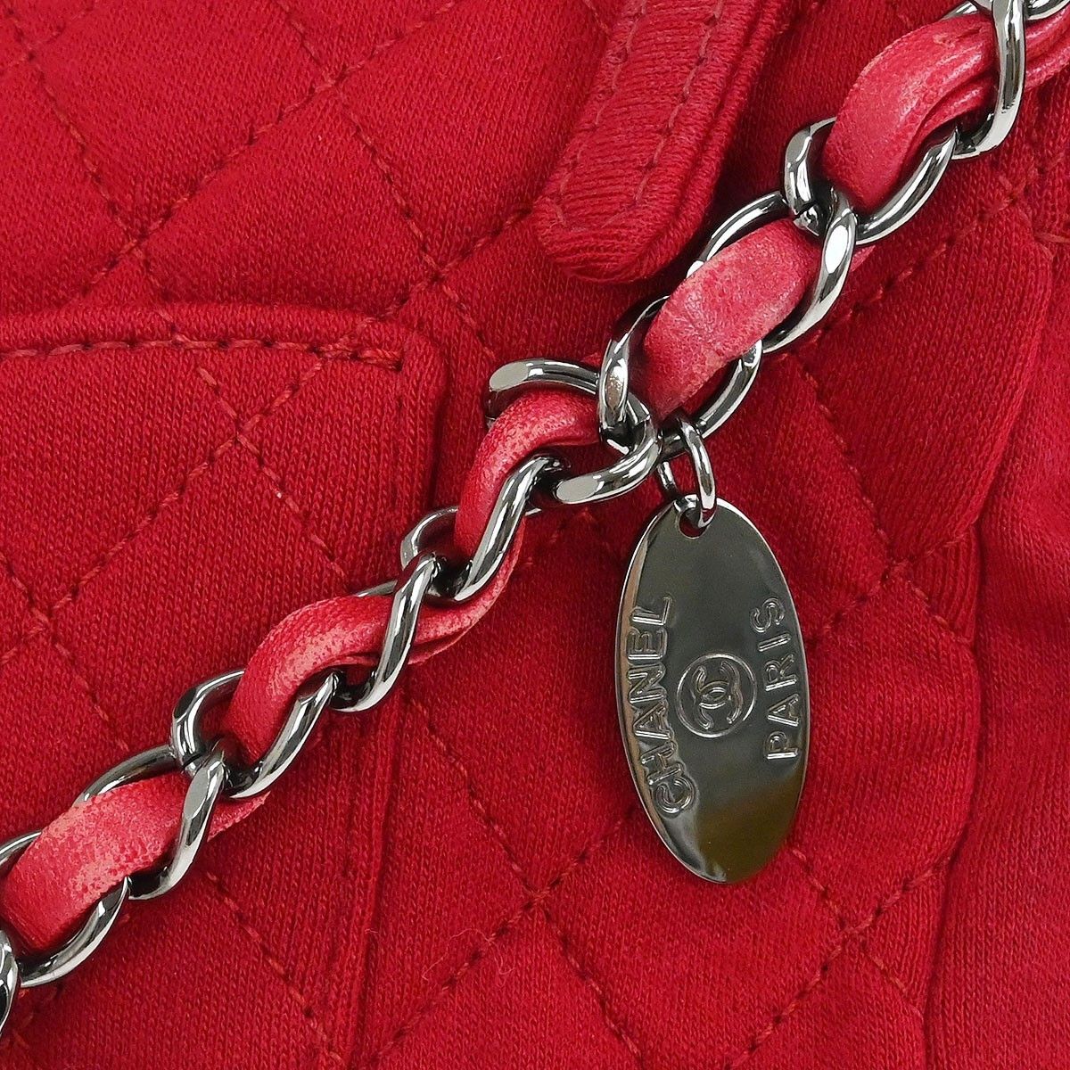 Chanel Chanel Vintage Chain Shoulder Bag Cotton Size ONE SIZE - 7 Thumbnail