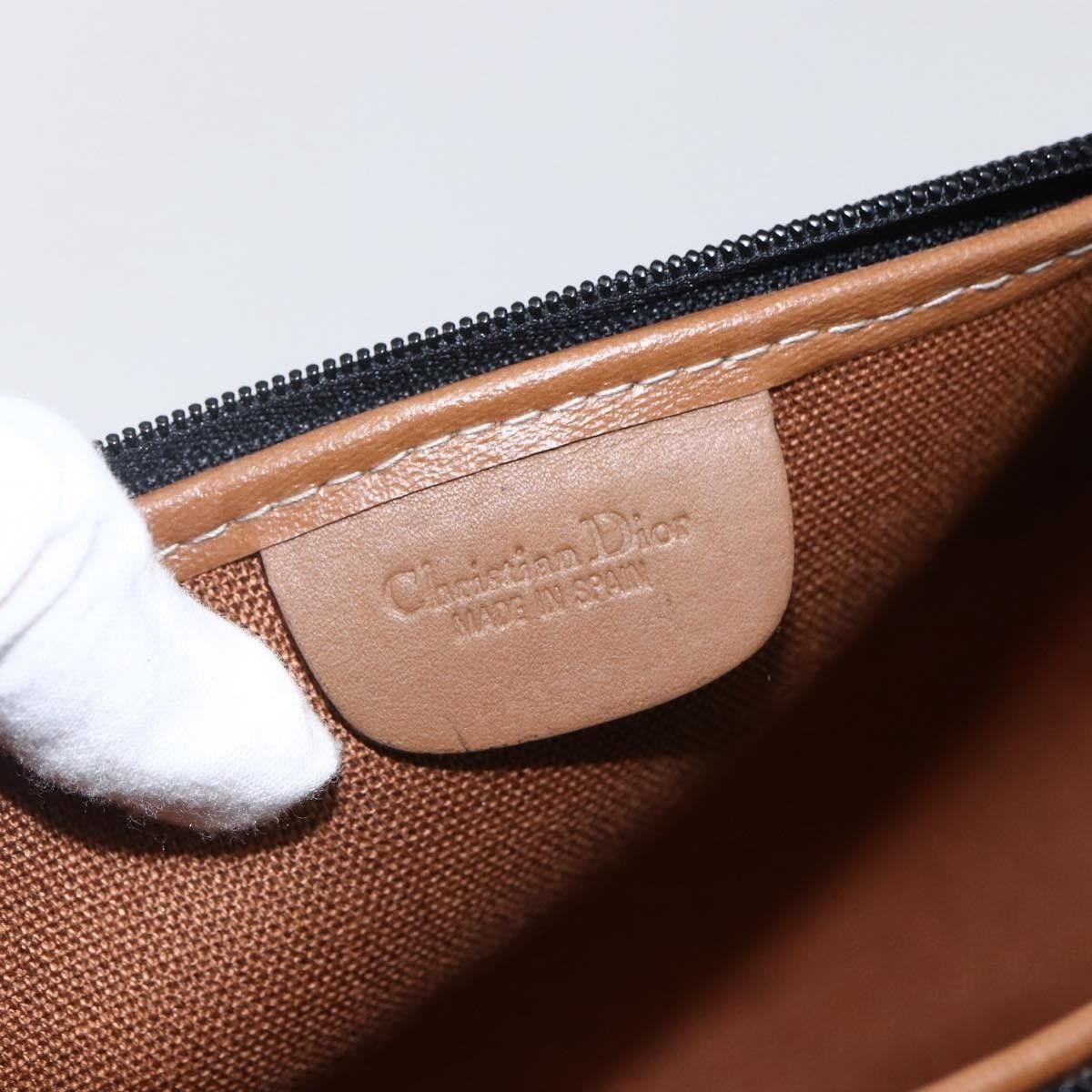 Dior Christian Dior Vintage Honeycomb Zip Canvas and Leather Size ONE SIZE - 6 Thumbnail