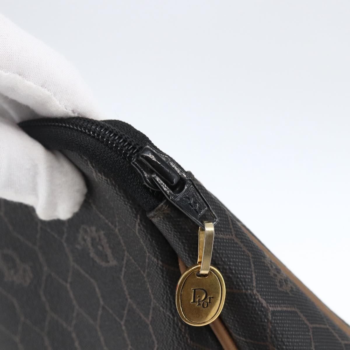 Dior Christian Dior Vintage Honeycomb Zip Canvas and Leather Size ONE SIZE - 11 Thumbnail