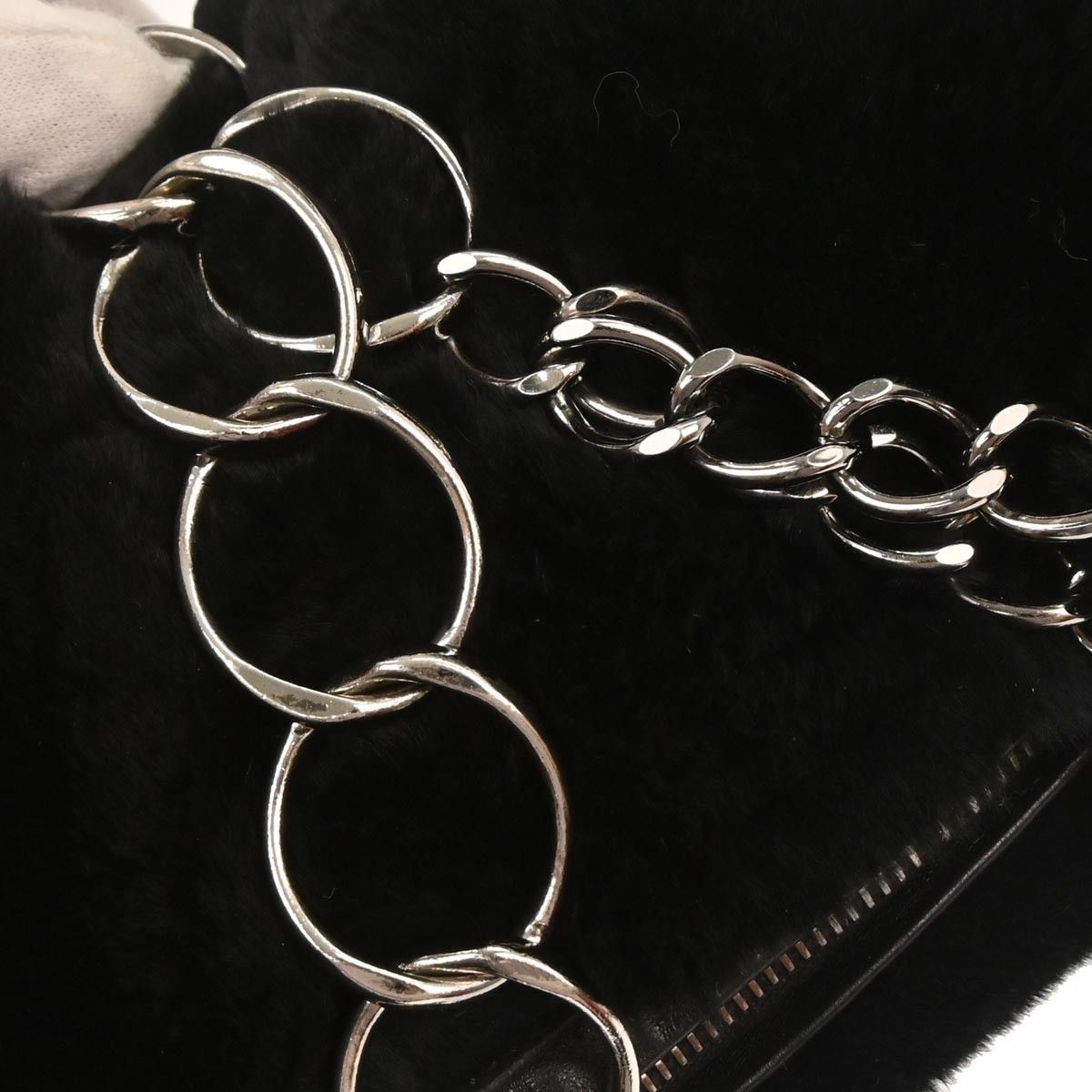 Chanel Chanel Chain Hobo Lapin Fur Size ONE SIZE - 9 Thumbnail