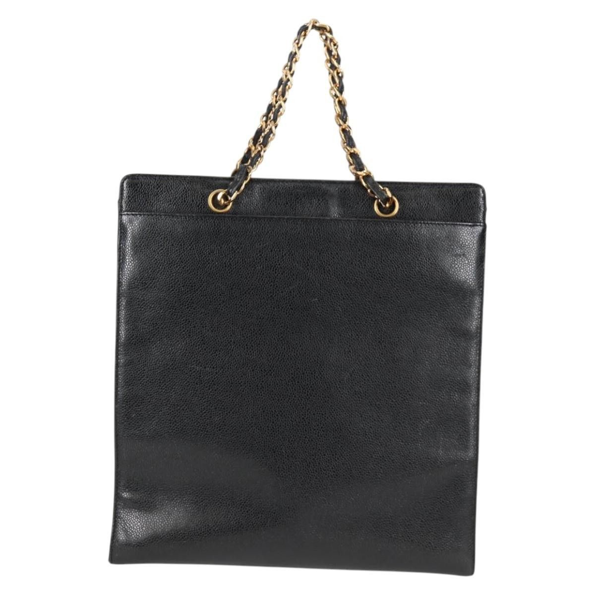 Chanel Chanel Vintage CC Lock Pocket Chain Tote Caviar Size ONE SIZE - 2 Thumbnail
