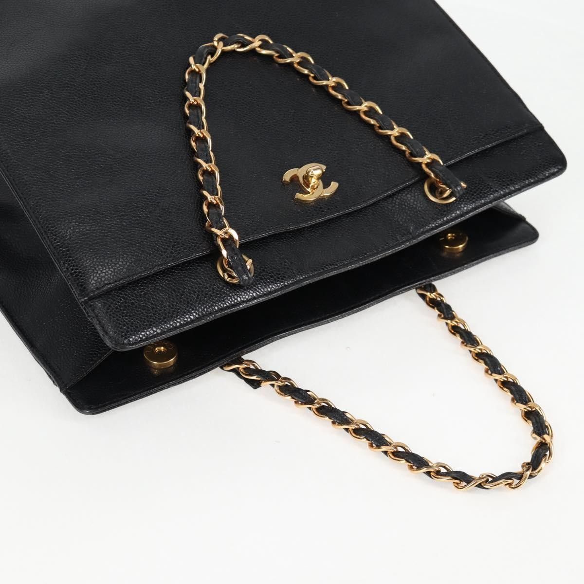 Chanel Chanel Vintage CC Lock Pocket Chain Tote Caviar Size ONE SIZE - 17 Thumbnail