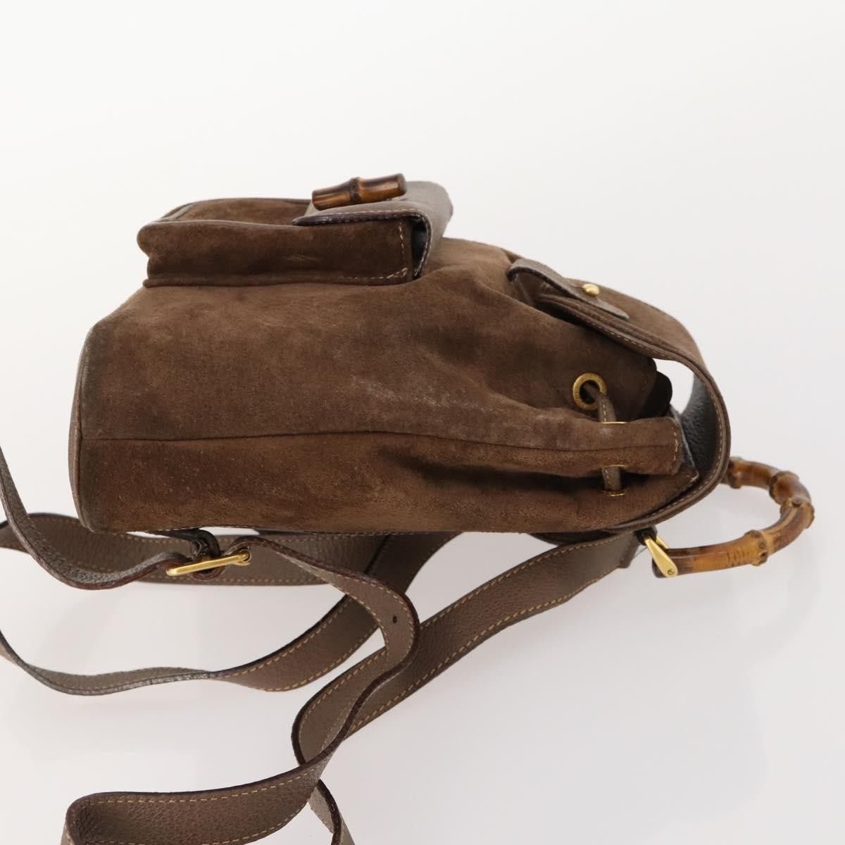 Gucci Gucci Gucci bamboo backpack daim Size ONE SIZE - 3 Thumbnail