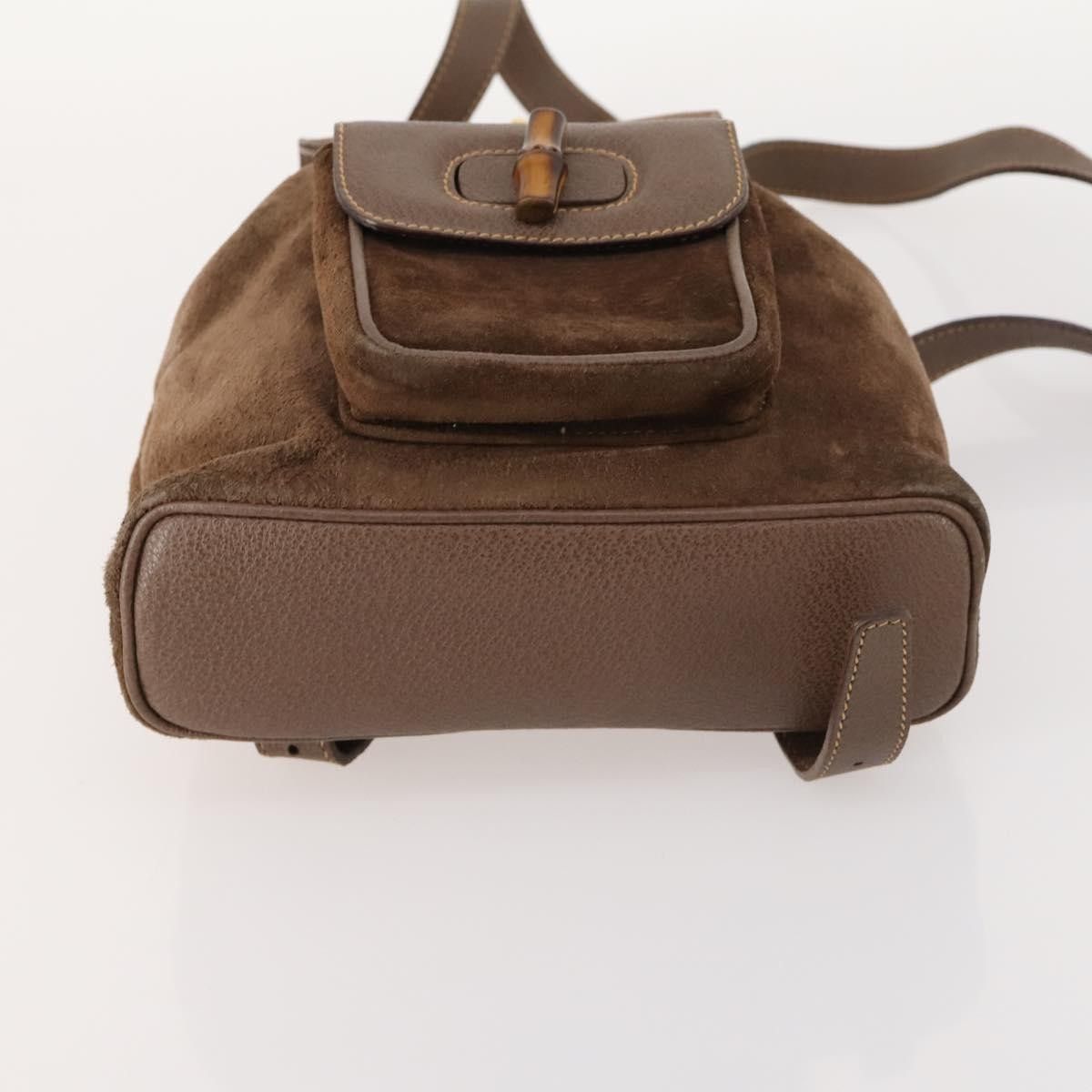 Gucci Gucci Gucci bamboo backpack daim Size ONE SIZE - 14 Thumbnail