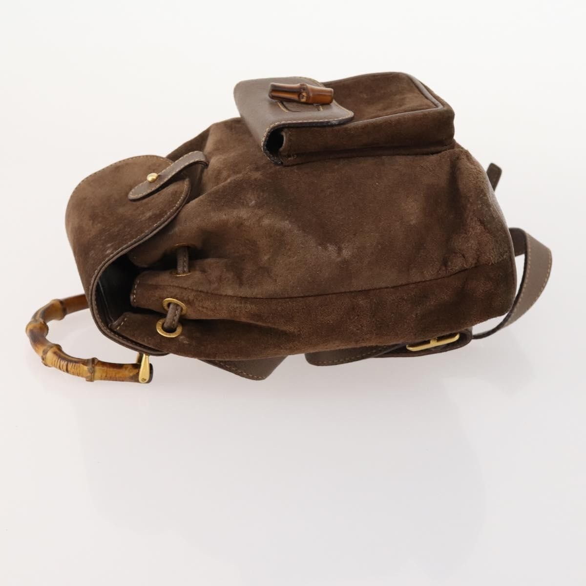 Gucci Gucci Gucci bamboo backpack daim Size ONE SIZE - 4 Thumbnail