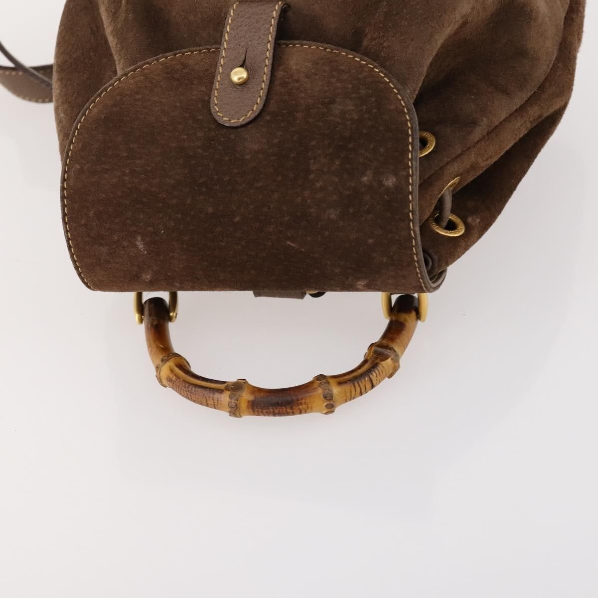 Gucci Gucci Gucci bamboo backpack daim Size ONE SIZE - 15 Thumbnail