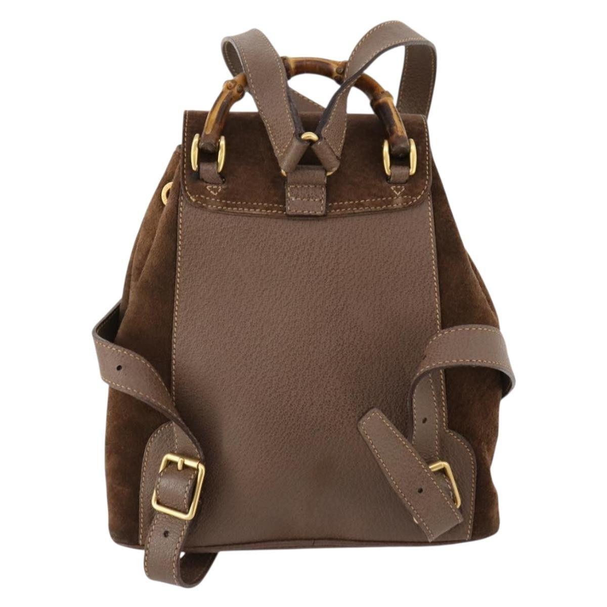 Gucci Gucci Gucci bamboo backpack daim Size ONE SIZE - 2 Thumbnail