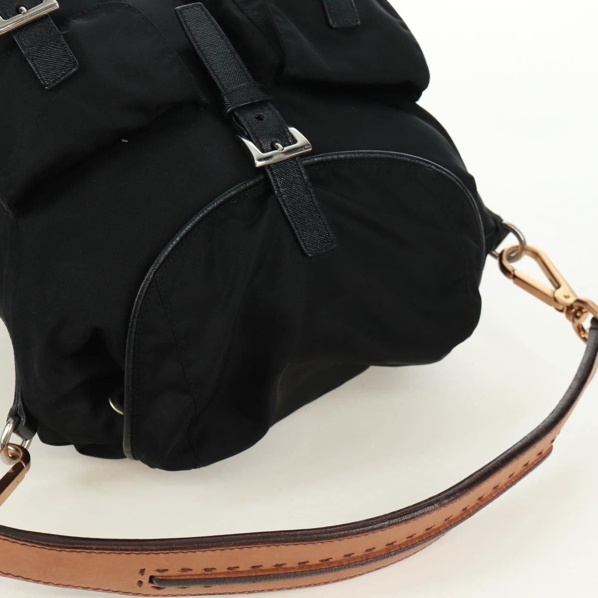 Prada Prada Double Pocket Drawstring Shoulder Bag Tessuto Size ONE SIZE - 16 Thumbnail