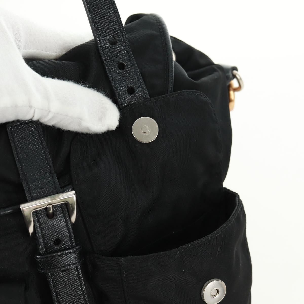 Prada Prada Double Pocket Drawstring Shoulder Bag Tessuto Size ONE SIZE - 22 Thumbnail