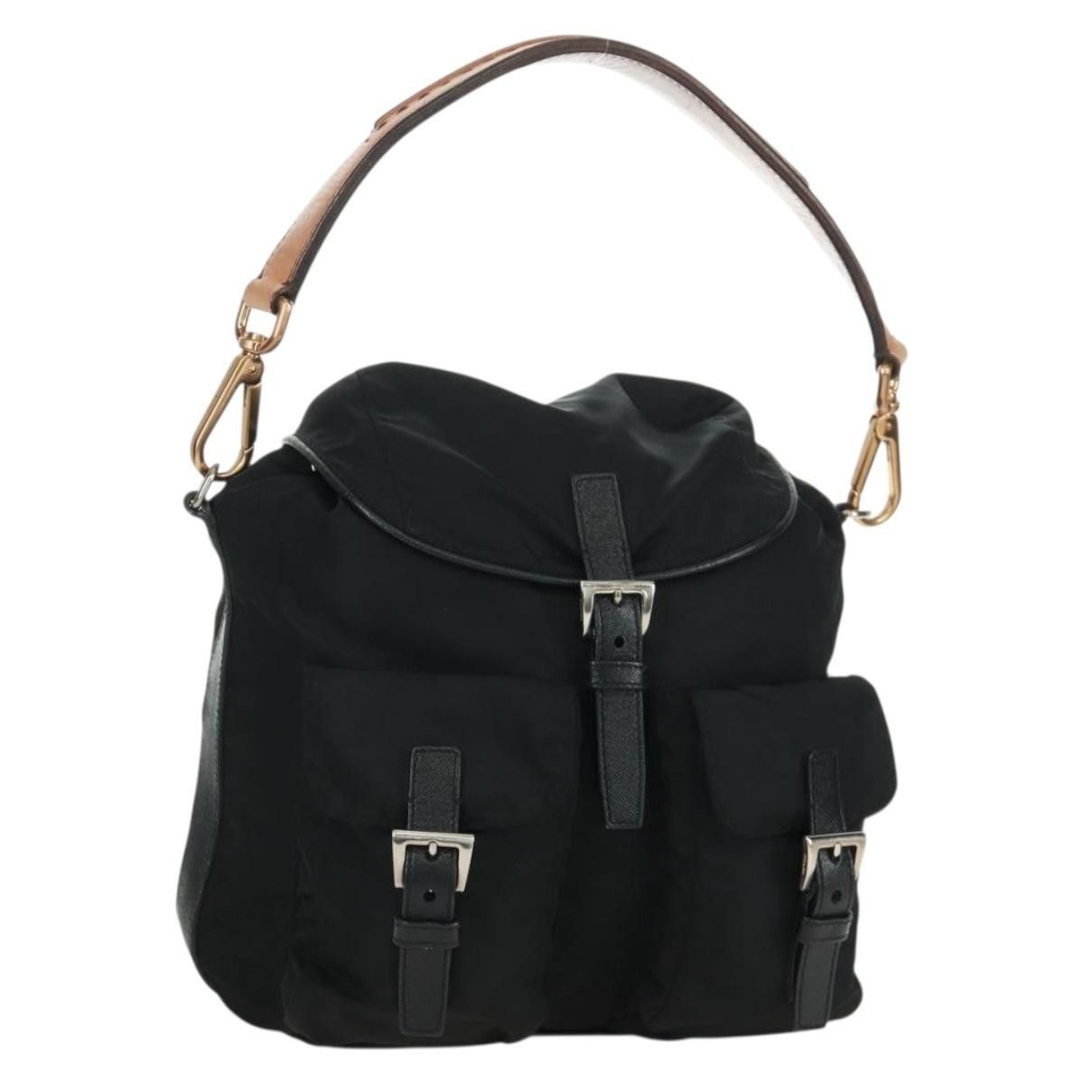 Prada Prada Double Pocket Drawstring Shoulder Bag Tessuto Size ONE SIZE - 17 Thumbnail