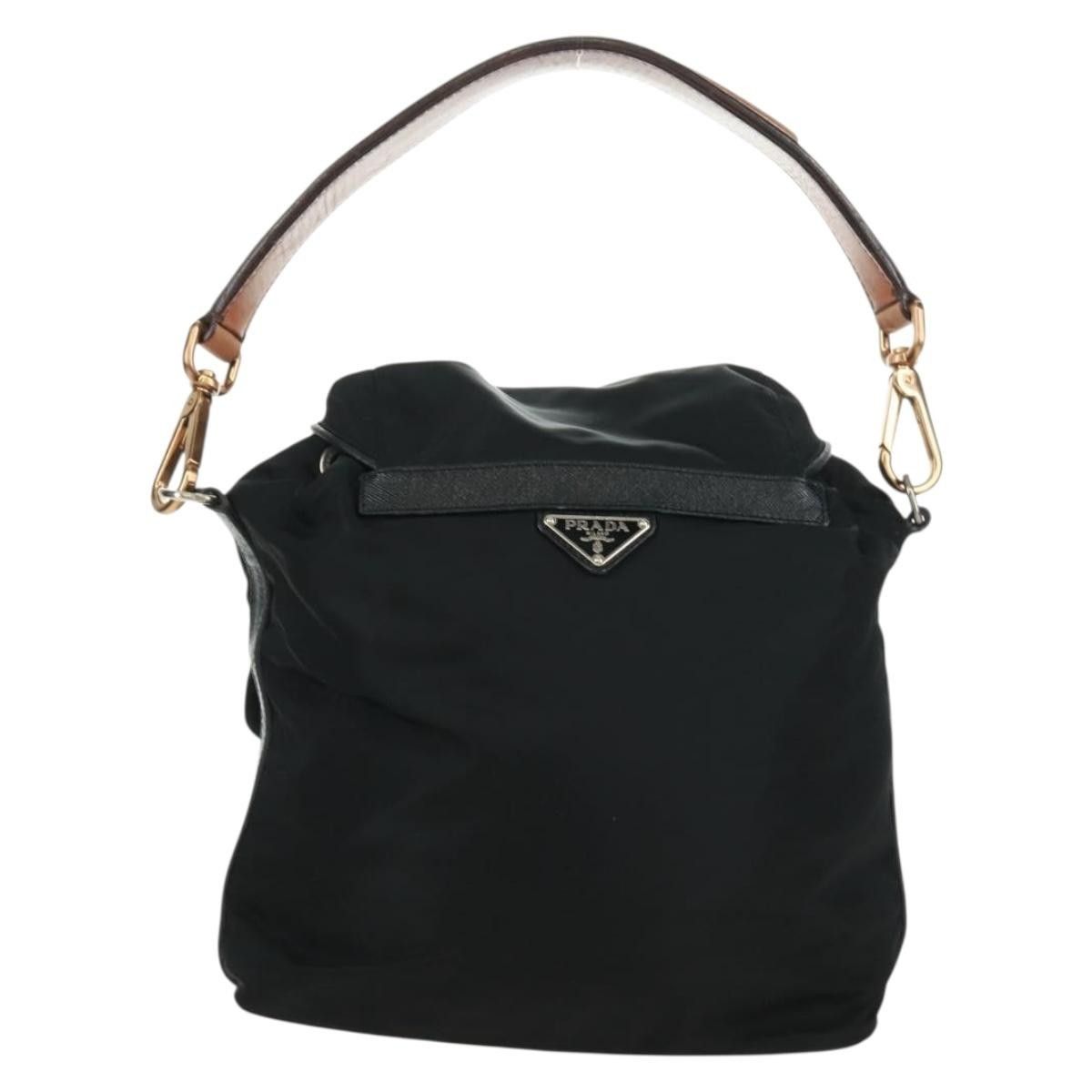 Prada Prada Double Pocket Drawstring Shoulder Bag Tessuto Size ONE SIZE - 2 Thumbnail