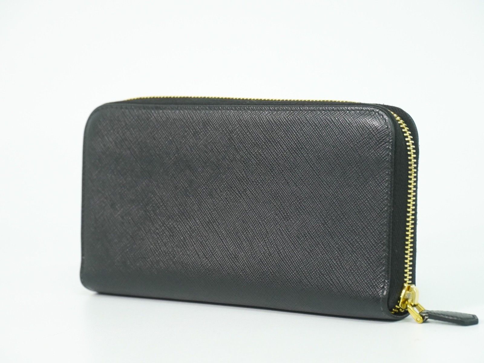 Prada Prada Zip Around Tab Wallet Saffiano Leather Size ONE SIZE - 2 Thumbnail